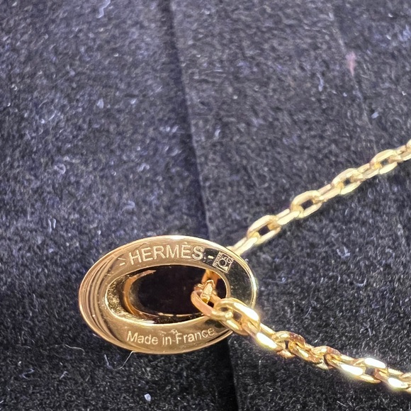 SOLD Authentic Hermes Mini Pop H Pendant in Black - Picture 2 of 4